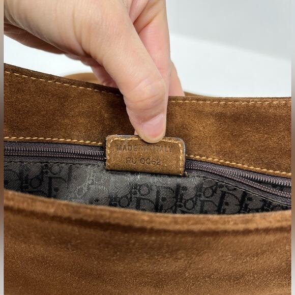 Vintage Christian Dior Pony Hair and Suede Saddle Bag Crossbody John Galliano - Picture 12 of 14